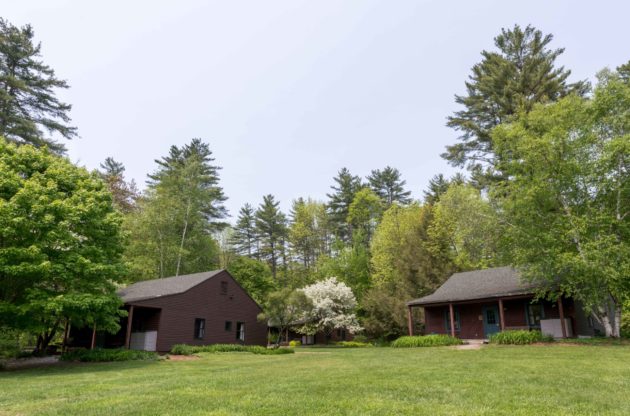 The outside of two Hulbert cabins.