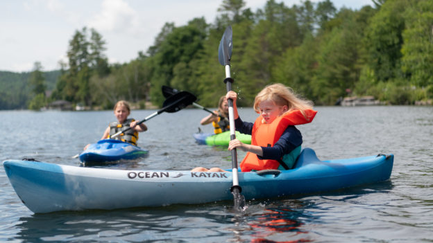 Campers kayaking.