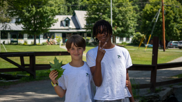 Campers posing for the camera.