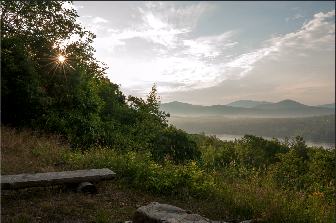 A outlook on top of a mountain.