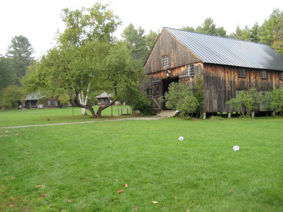 The outside of a barn.