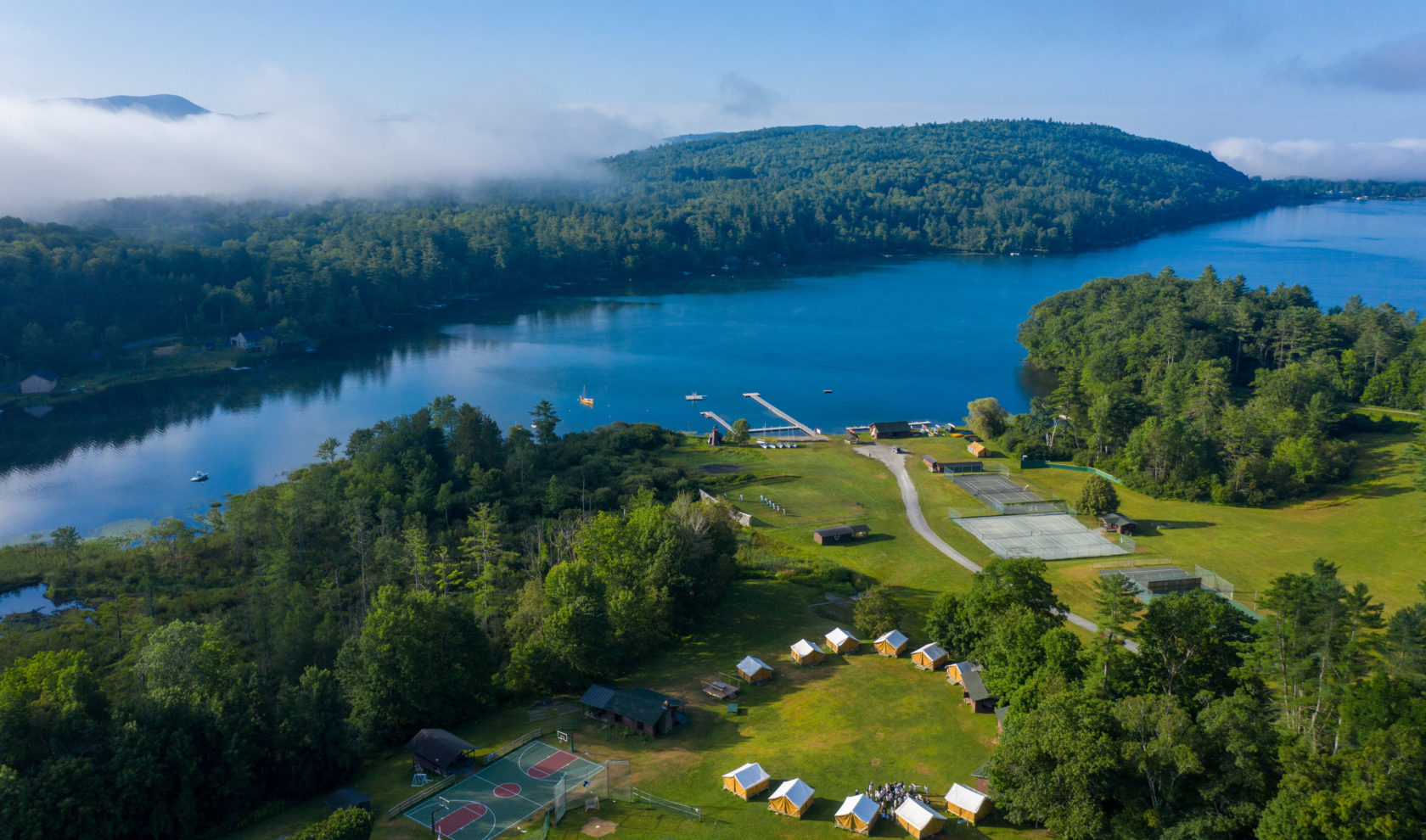 A aerial view of a the Hulbert/Lanakila property.