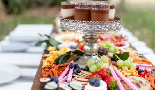 A food platter a wedding.
